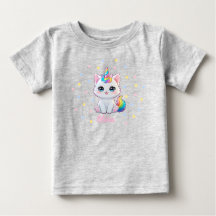T-shirt bébé Caticorn Mignon Kawaii