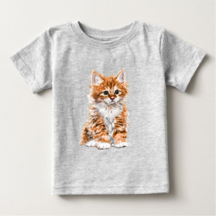 T-shirt Pour Bébé T-shirt bébé chat bébé - peinture