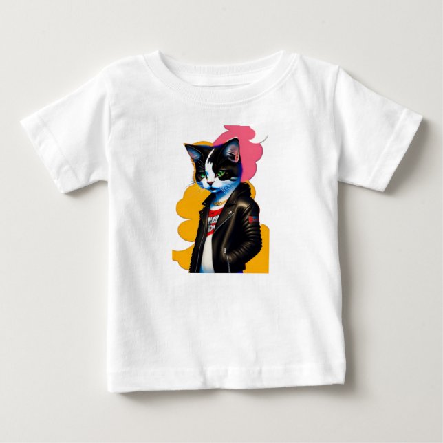 T-shirt Pour Bébé T-shirt bébé Cool Cat (Devant)