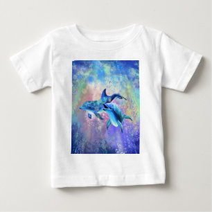 T-shirt Pour Bébé T-shirt bébé dauphin en couple