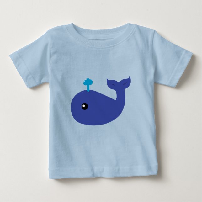 T-shirt Pour Bébé T-shirt bébé de baleine mignonne (Devant)