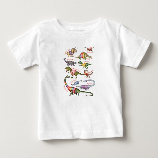 T-shirt Pour Bébé T-shirt bébé dinosaure (Devant)