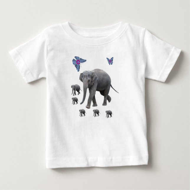T-shirt Pour Bébé T-shirt bébé éléphant (Devant)