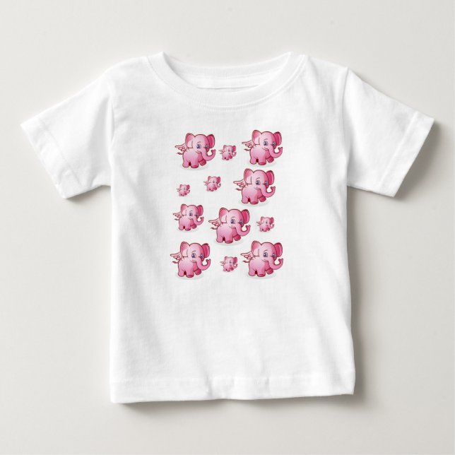 T-shirt Pour Bébé T-shirt bébé éléphant (Devant)