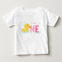 T-shirt bébé en caoutchouc canard premier annivers