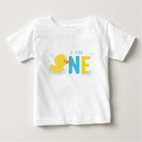 T-shirt bébé en caoutchouc canard premier annivers
