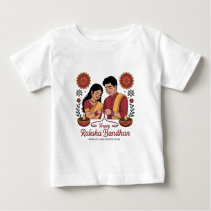 T-shirt Pour Bébé T-Shirt bébé en jersey fin Raksha Bandhan