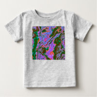 T-shirt bébé en marbre aigre