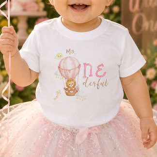 T-shirt Pour Bébé T-Shirt Bébé Fille Premier Anniversaire Onederful