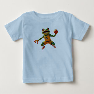T-shirt Pour Bébé T-shirt bébé grenouille bleu basket-ball