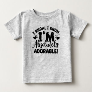 T-shirt Pour Bébé T-shirt bébé gris adorable