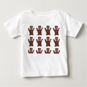 T-shirt Pour Bébé T-shirt Bébé Jersey fin, Ours blancs