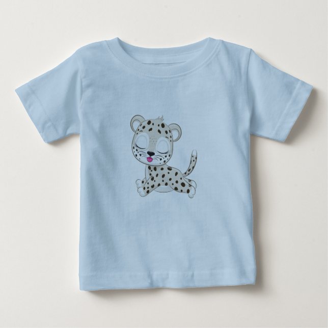 T-shirt Pour Bébé T-shirt bébé léopard mignon (Devant)