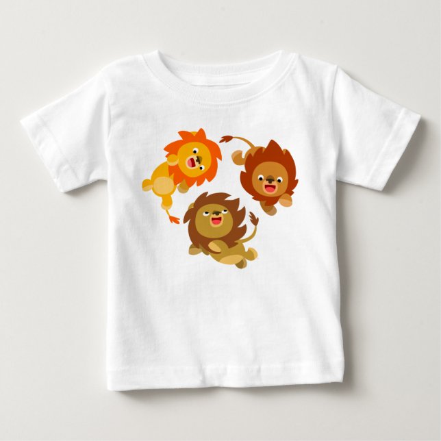 T-shirt Pour Bébé T-shirt bébé Lions sans caricature mignonne (Devant)