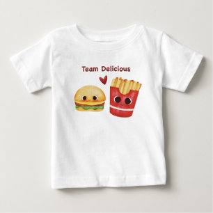 T-shirt Pour Bébé T-shirt bébé Meilleurs amis Burger & Frites Mignon