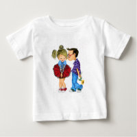 T-shirt bébé mignon Couple Funny