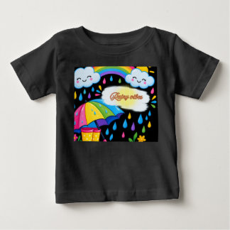 T-shirt Pour Bébé T-Shirt Bébé Mignon Vibes Pluvieux Uniquement