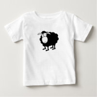 T-shirt bébé mouton noir