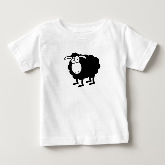 T-shirt Pour Bébé T-shirt bébé mouton noir (Devant)
