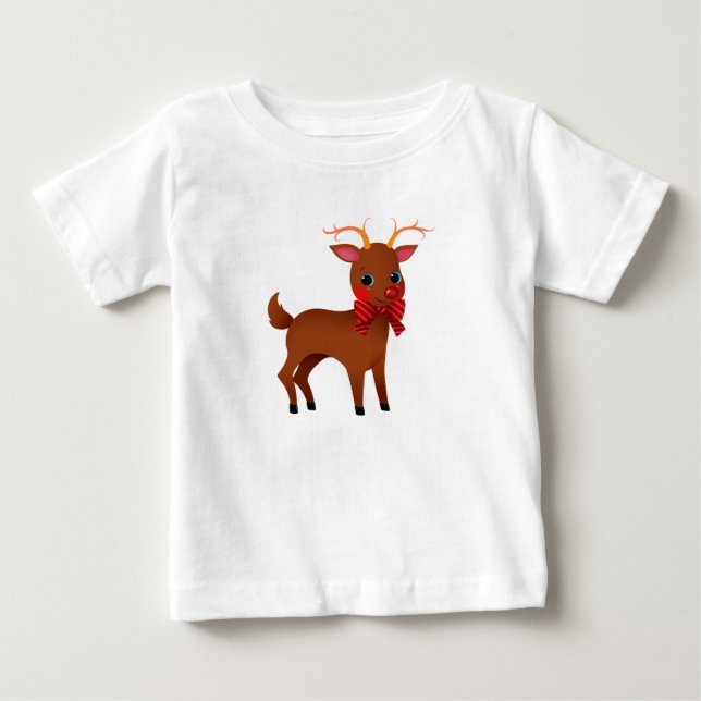 T-shirt Pour Bébé T-shirt bébé petit renne (Devant)