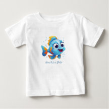 T-Shirt Bébé Poisson Bleu