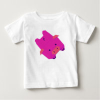 T-shirt bébé porcin Origami
