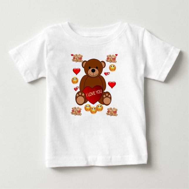 T-shirt Pour Bébé T-shirt bébé Saint Valentin (Devant)