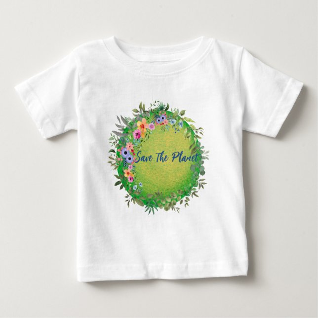 T-shirt Pour Bébé T-shirt bébé Sauver la planète (Devant)