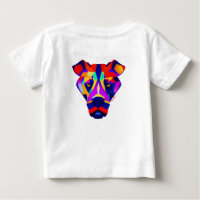 T-shirt blanc bébé dos du chien d'Alexandre