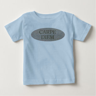 T-shirt Pour Bébé T-shirt bleu bébé Carpe Diem Stone