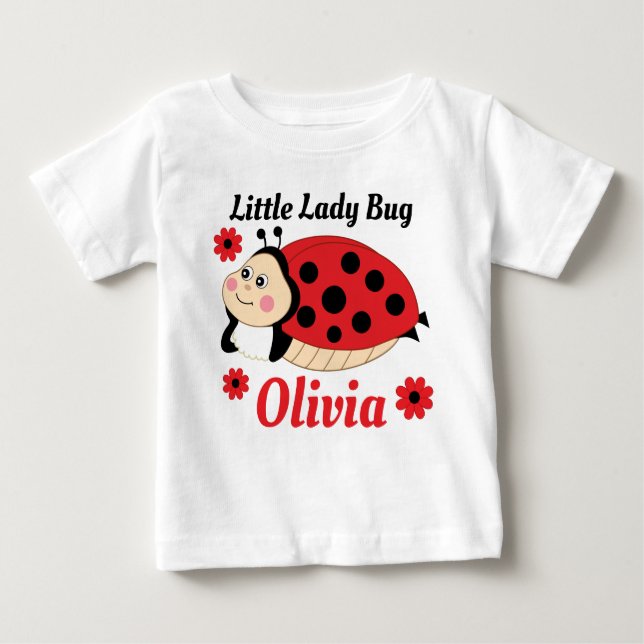 T-shirt Pour Bébé T-shirt Customisé bébé Ladybug (Devant)