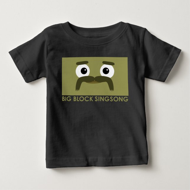 T-shirt Pour Bébé T-shirt de bébé de BBSS Moustachios #3 (Devant)