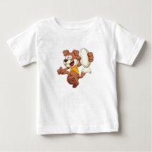 T-shirt de bébé de chien de rugby