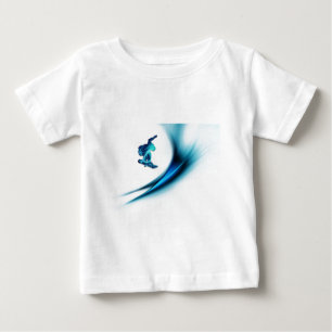 T-shirt Pour Bébé T-shirt de bébé de conception de surf des neiges