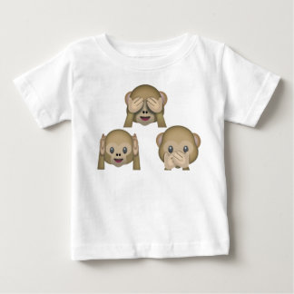 T-shirt Pour Bébé T-shirt de bébé d'Emoji de trois singes