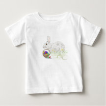 T-shirt fin bébé lapin de Pâques