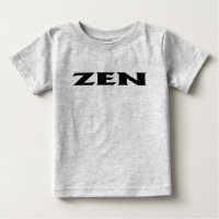 T-shirt gris bébé noir zen