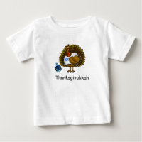 T-shirt juif de bébé de Thanksgivukkah Turquie