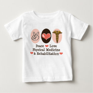 T-shirt Pour Bébé T-shirt Peace Love PM&R Long Manches Bébé