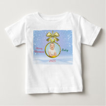 T-shirt photo de bébé Joyeux Noël