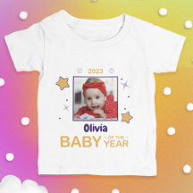 T-shirt photo personnalisé bébé de l'année