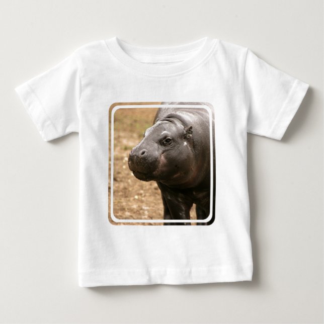 T-shirt Pour Bébé T-shirt pygméen de bébé d'hippopotame (Devant)