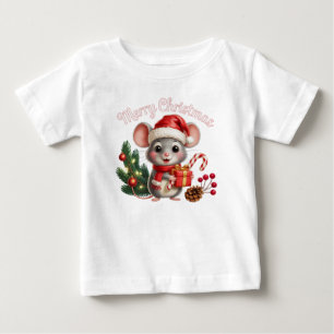 T-shirt Pour Bébé T Shirt Souris de Noël