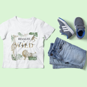 T-shirt Pour Bébé T-shirt "Two Wild" personnalisé Jungle/Safari bébé