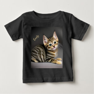 T-shirt Pour Bébé Tabby chatte moelleux chatte bébé