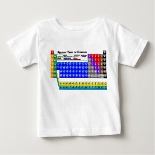 T-shirt Pour Bébé Tableau des éléments périodique