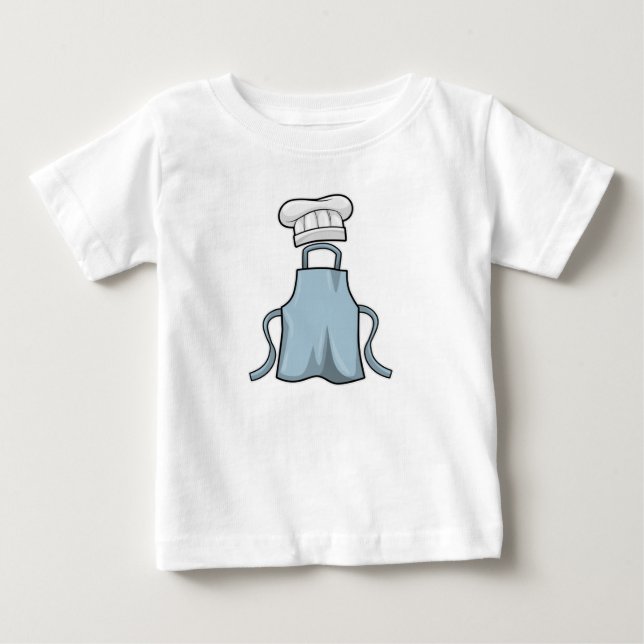 T-shirt Pour Bébé tablier de cuisine et casquette de Cuisine (Devant)