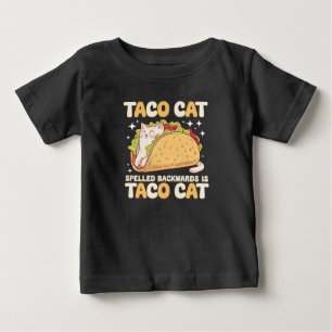 T-shirt Pour Bébé Tacocat Épellé à l'Envers Taco Cat Mexicain