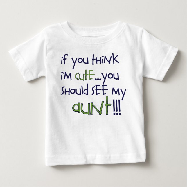 T-shirt Pour Bébé tante (Devant)