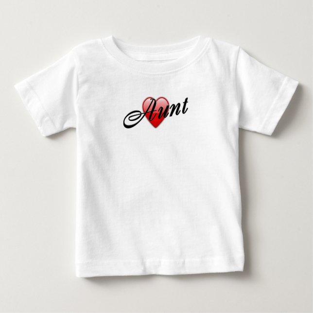 T-shirt Pour Bébé Tante avec le graphique de coeur (Devant)